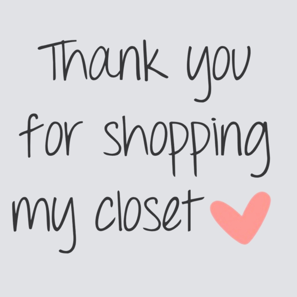 Thank you for shopping my closet